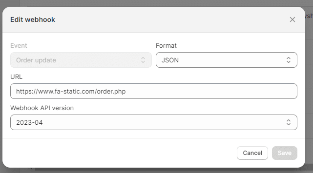 Shopify Integration Document | Iget Wholesale Create Webhook 2